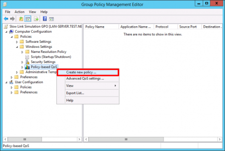 Qos Based Group Policy