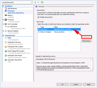 Hyper-V Boot Order