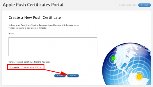 Meraki - Upload CSR