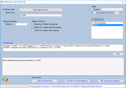 USMT Backup Local Profiles