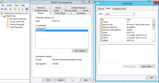 Root CA Using SHA256