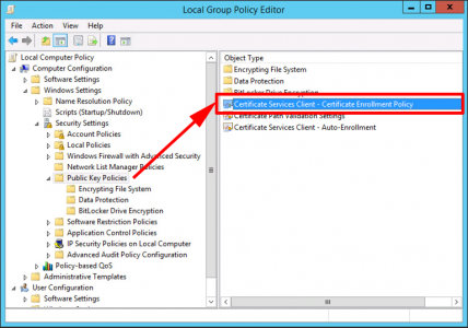 Enrollment Policy Local Group Policy