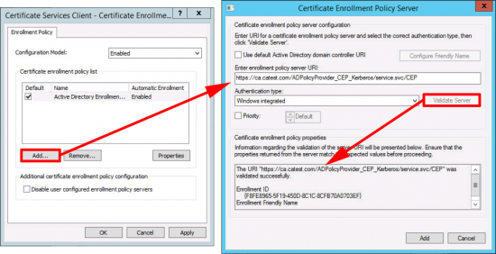 Configure URI for CES with Group Policy