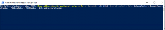 2016 Move FSMO Roles PowerShell