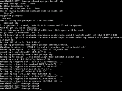 Install NTP Ubuntu
