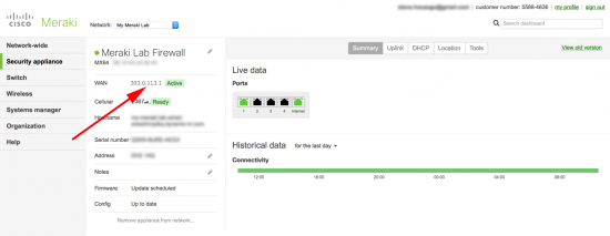 Meraki MX Public IP