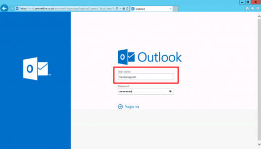 OWA username only login