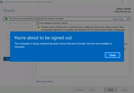 Reboot Domain Controller