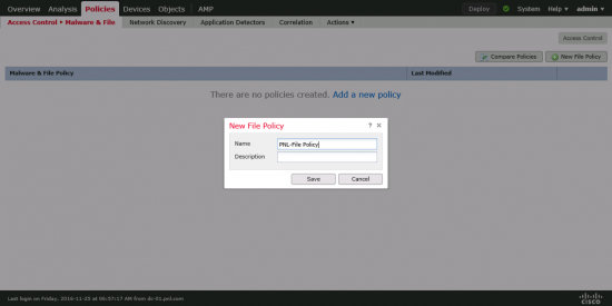 AMP File Policy Cisco