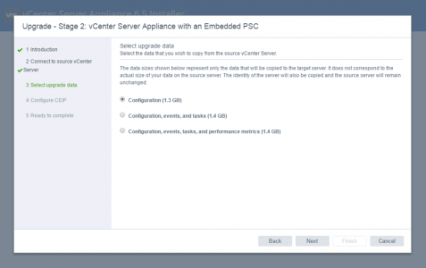 vCenter Appliance Migration