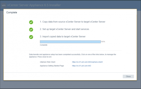 Complete vCenter Part 2 Migration