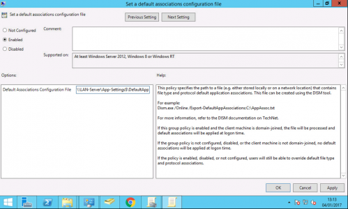 Group Policy File Association