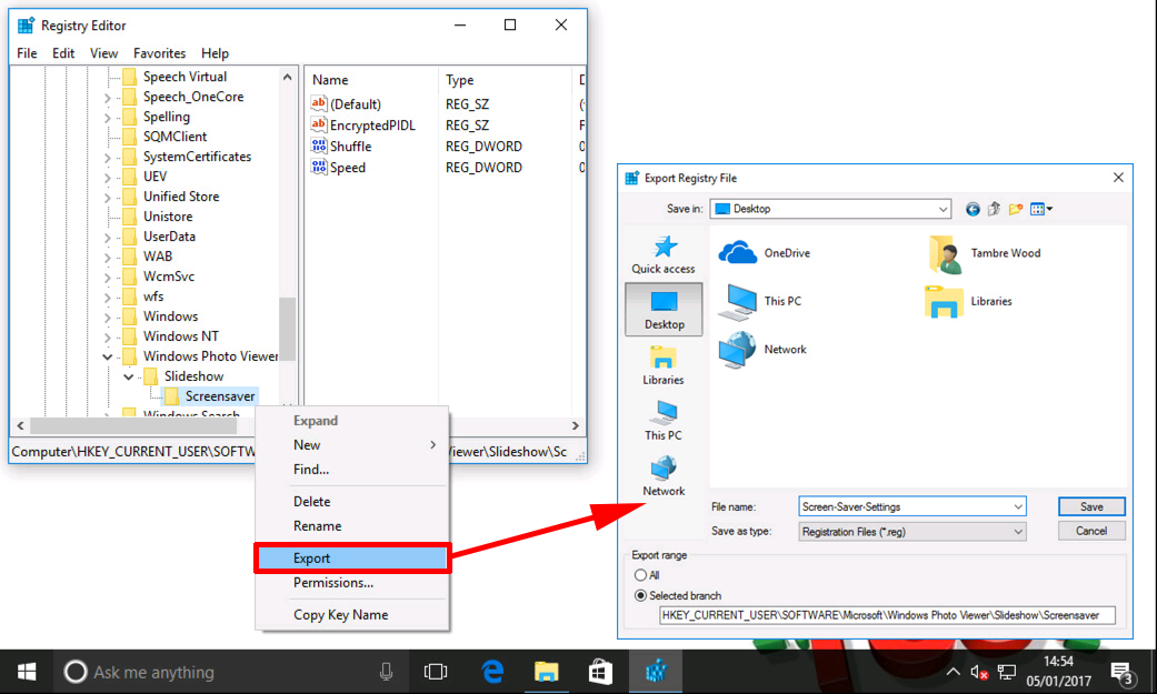 screen saver settings on windows 10