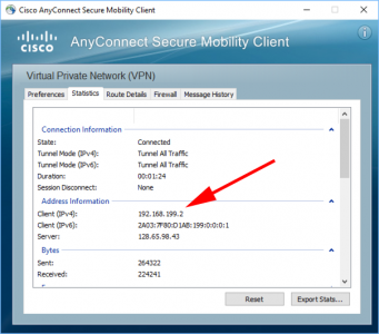 Show AnyConnect Client IP