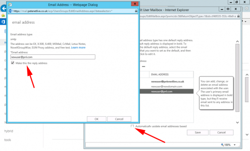 Exchange Change Senders Reply Email Address