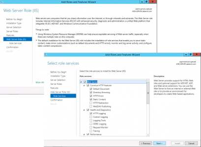 IIS Role Features