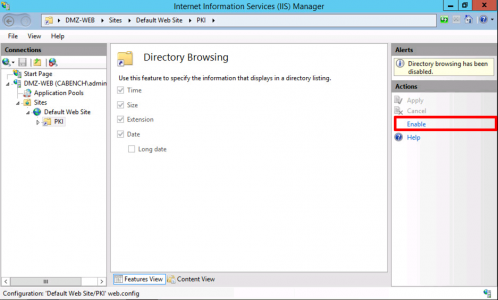 IIS Enable Directory Browsing