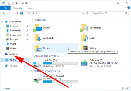 OneDrive icon Windows Explorer