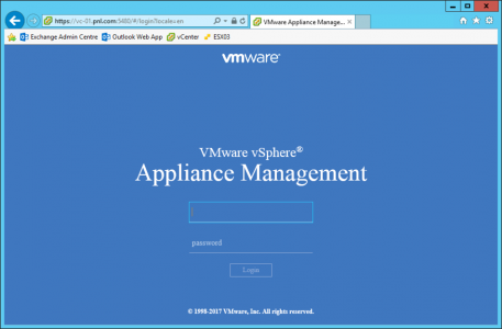 vCenter Appliance Management Port