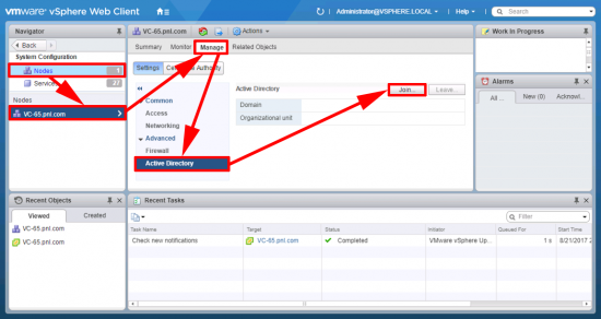 vCenter Appliance How To Join a Domain