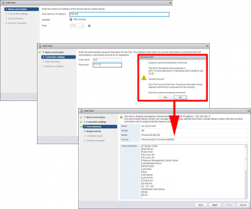 VMWARE ESX Add a Host to a Cluster