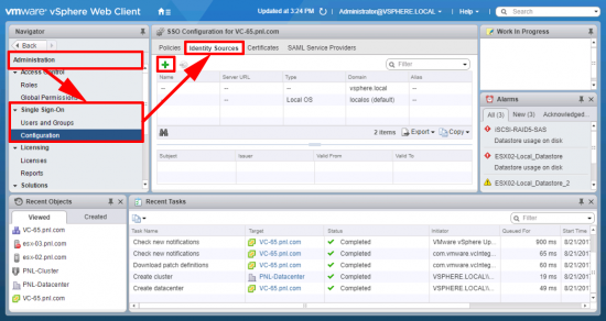 vCenter Domain Logon