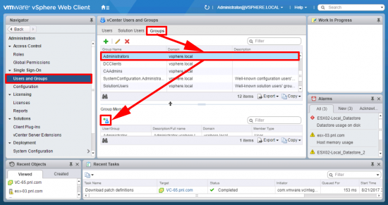 vCenter Add Domain Administrators