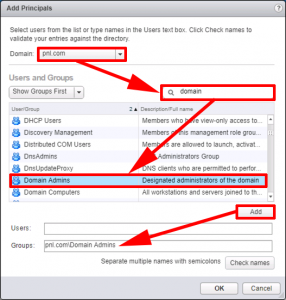 Add Domain Administrators ESX