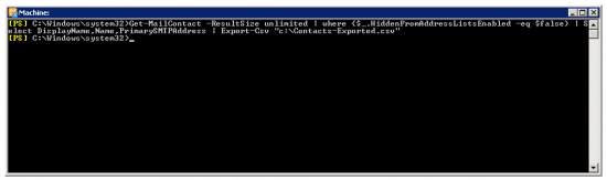 Export Mail contacts