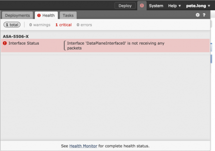 FirePOWER Data Plane Interface0 not recieving any packets