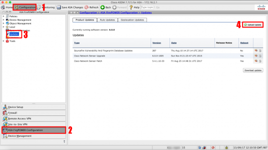 ASA FirePower Update Via ASDM