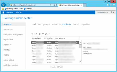 Import Mail contacts Exchange from CSV