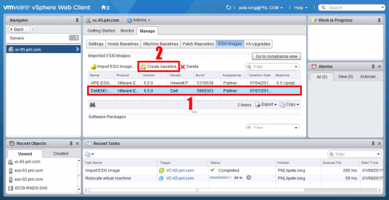 vSphere Create Baseline