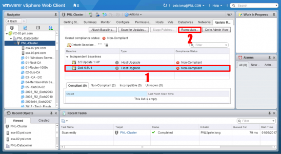 vSphere Remediate Host