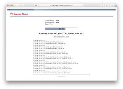 FirePOWER Upgrade Task Progress Web Portal