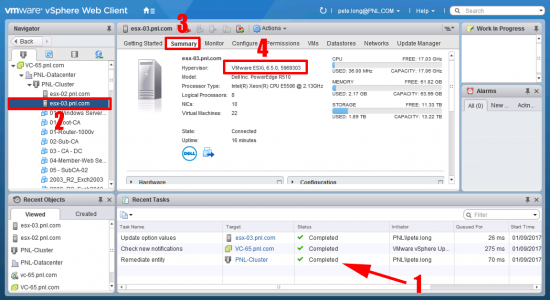 vSphere Host Remediated