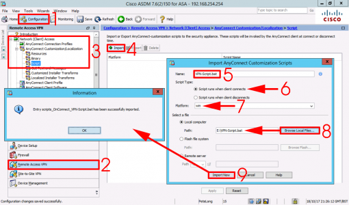 ASDM Import AnyConnect Script