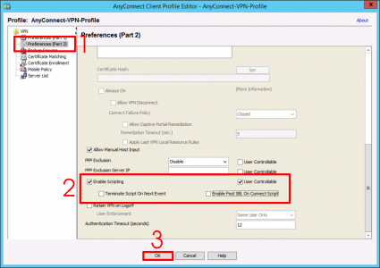 ASDM AnyConnect Logon Script