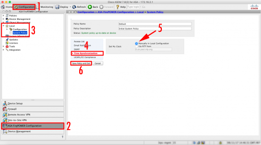 FirePOWER Manual Time Setting