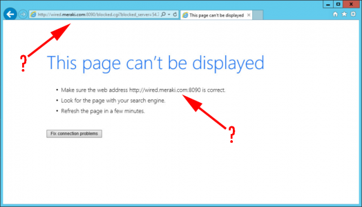 Meraki Blocked Page URL not Found