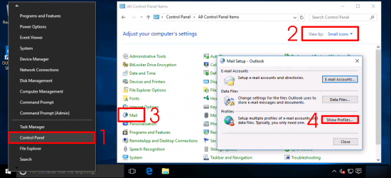 Outlook View Mail Profile