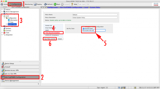 FirePOWER NTP Time Setting