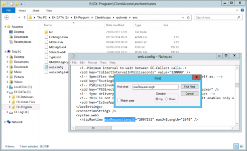 EWS config Message Limits