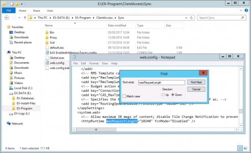 Active Sync config Message Limits