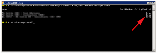 Exchange Apply Address Policy to All Distribution Groups
