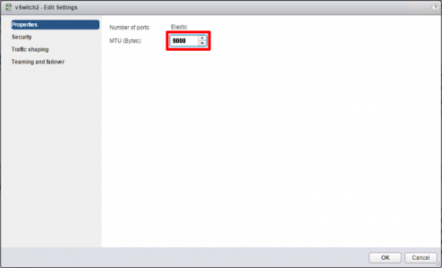 VMware vSwitch MTU