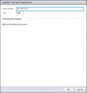 ESX iSCSI Target IP