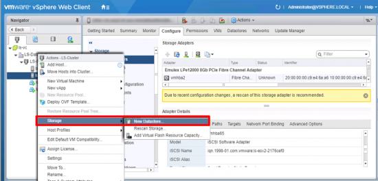 vSphere Rescan Controllers