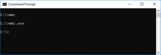 MMC Windows CMD
