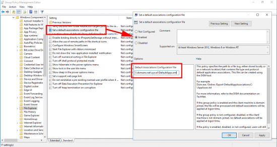 Set File association via Group Policy